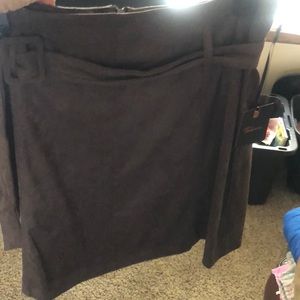 Suede skirt